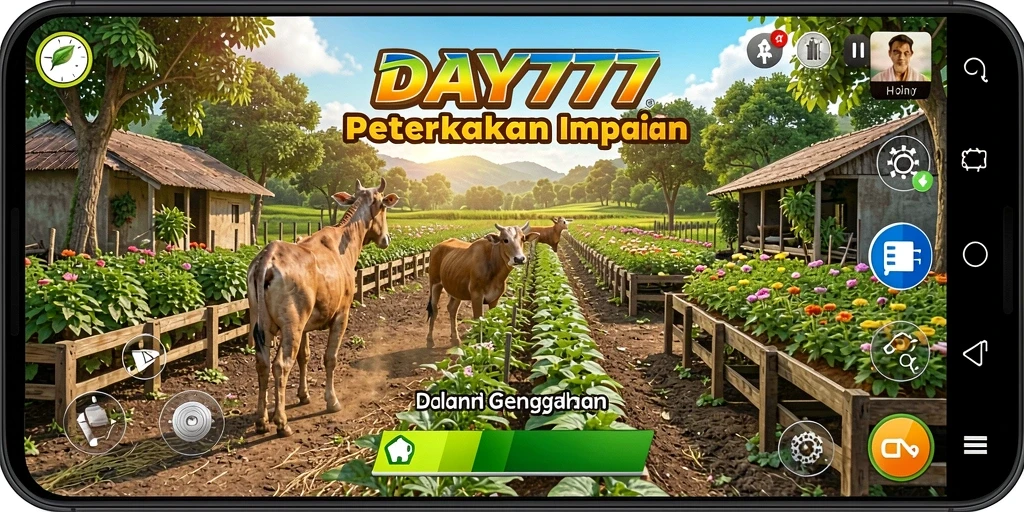 Tampilan menarik dari gameplay Farming di DAY777.