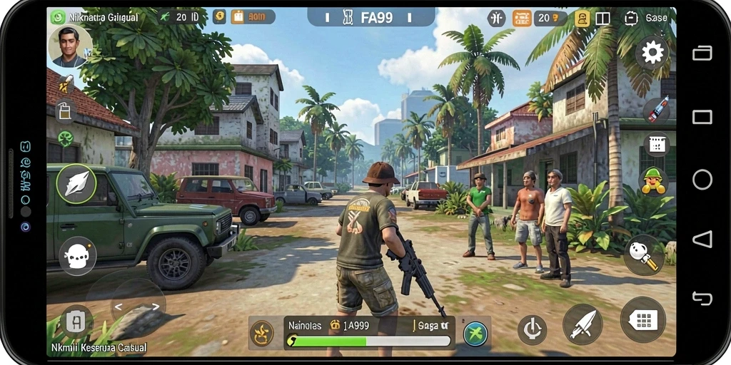 Tampilan gameplay menarik dan penuh aksi dari FA99.