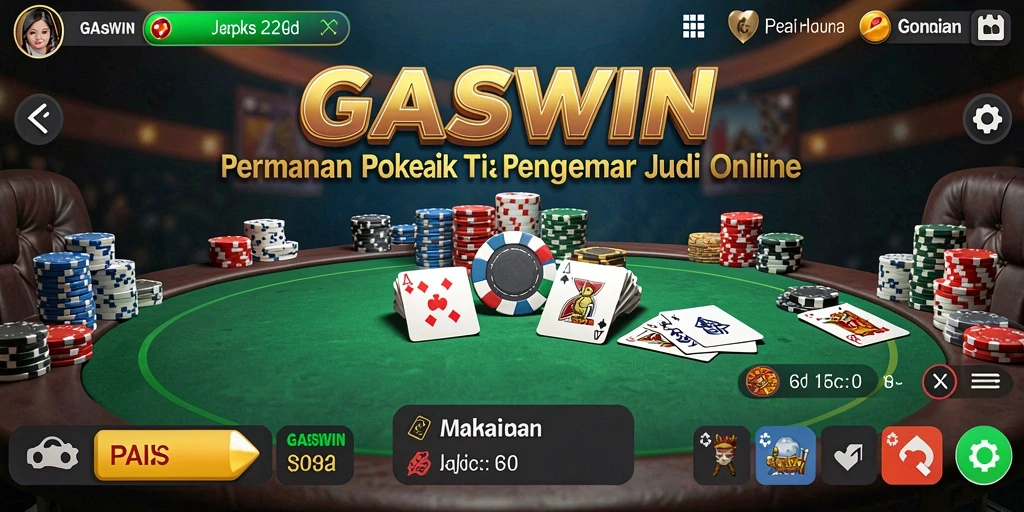 Gameplay GASWIN yang mendebarkan dengan strategi Poker yang menarik.