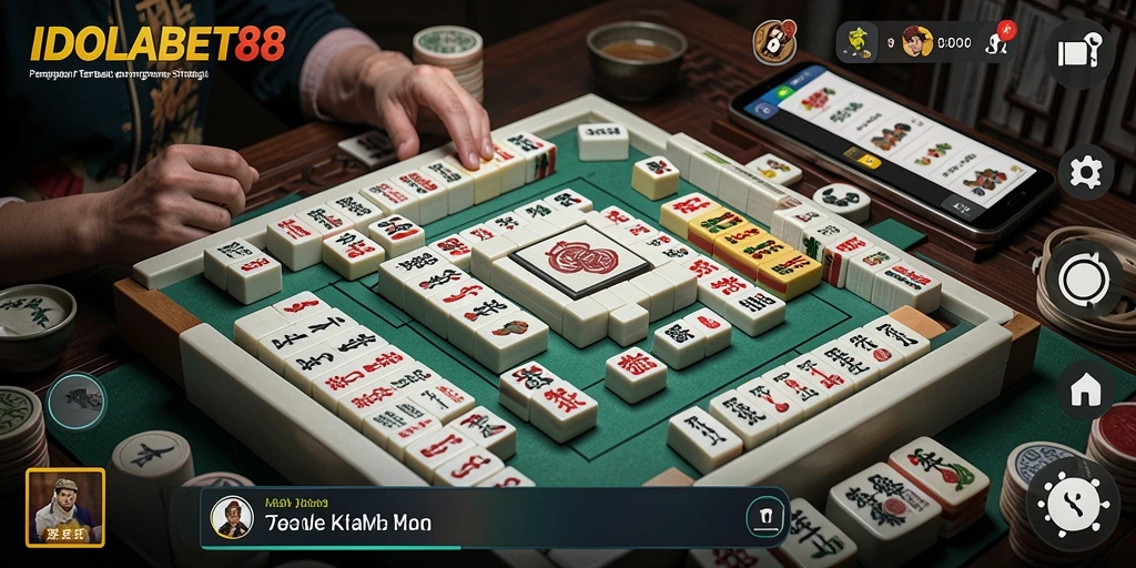 Tampilan gameplay menarik dari IDOLABET88 dengan suasana Mahjong yang memikat.