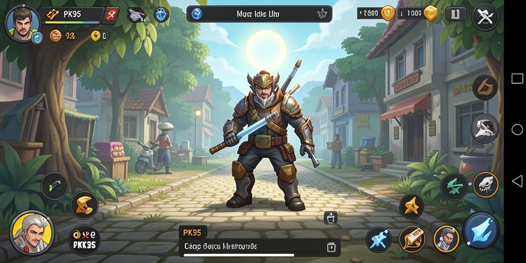 Tampilan gameplay PK95 yang menarik dan penuh warna.