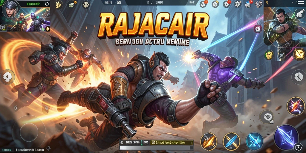 Screenshot gameplay RAJACAIR menunjukkan aksi pertarungan yang mendebarkan.