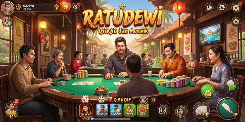 Tampilan gameplay QiuQiu yang seru dan interaktif.