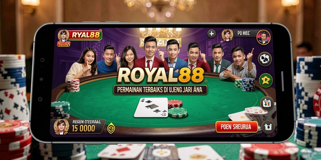 Tampilan menarik dari gameplay Poker di ROYAL88.