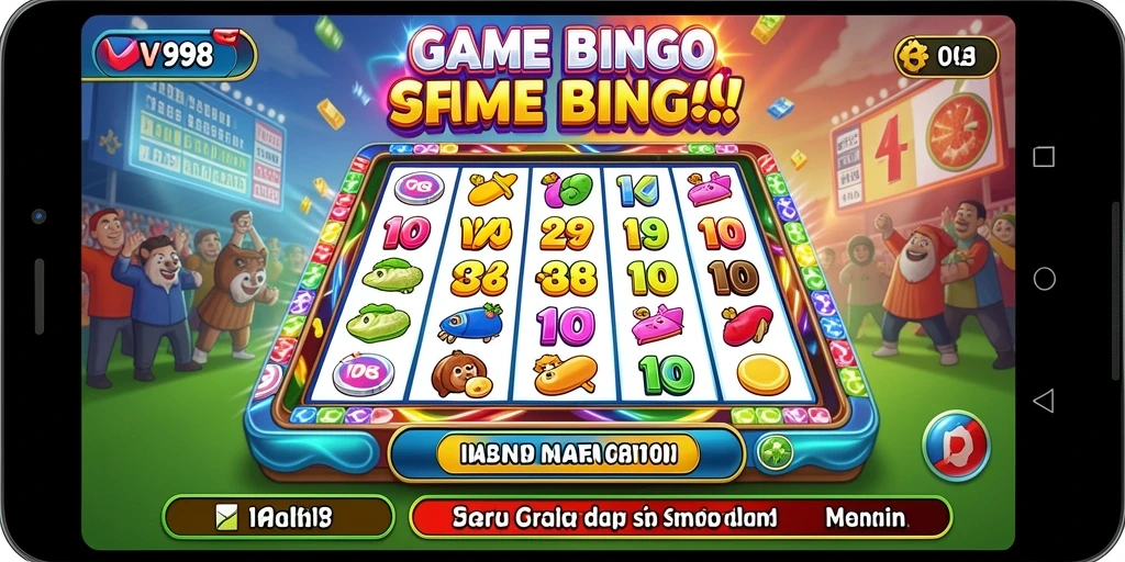 Screenshot dari gameplay Bingo V98 yang seru dan mendebarkan.