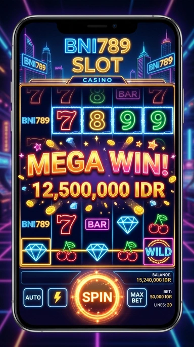 Tampilan utama aplikasi bni789 dengan navigasi mudah.
